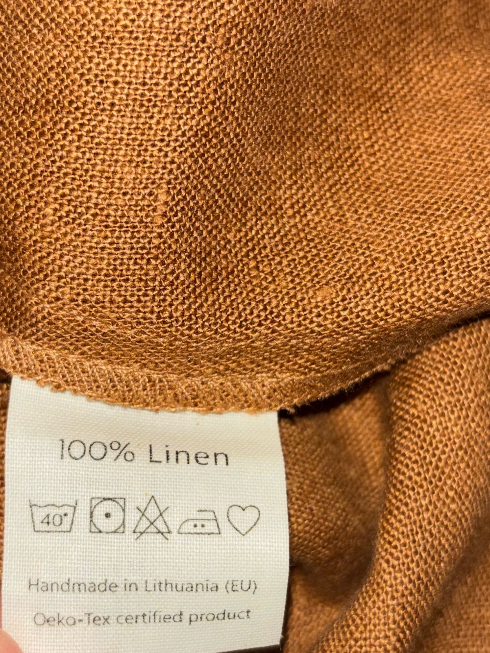 Magic Linen “Seville” 100% Linen Wrap Skirt in Cinnamon size L - Picture 5 of 5